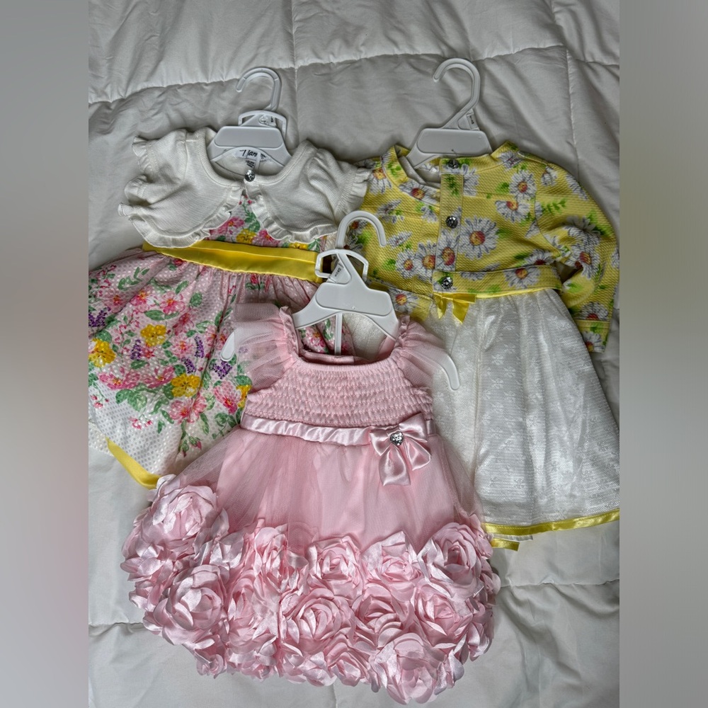 3 NWT baby girl dresses bundle